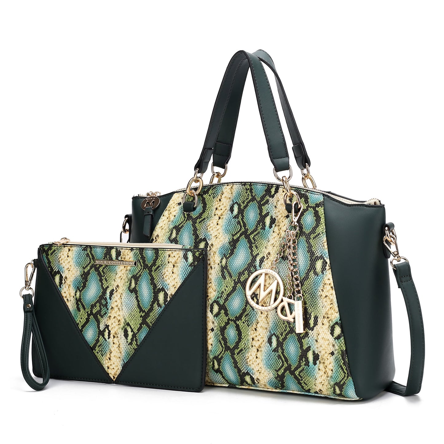 MKF Collection Addison Snake Embossed Women Tote Bag with matching Wristlet by Mia k