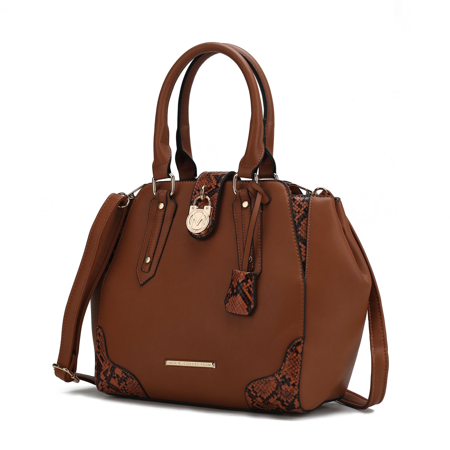 MKF Collection Lorena Snake embossed Vegan Leather Women Satchel Handbag by Mia K