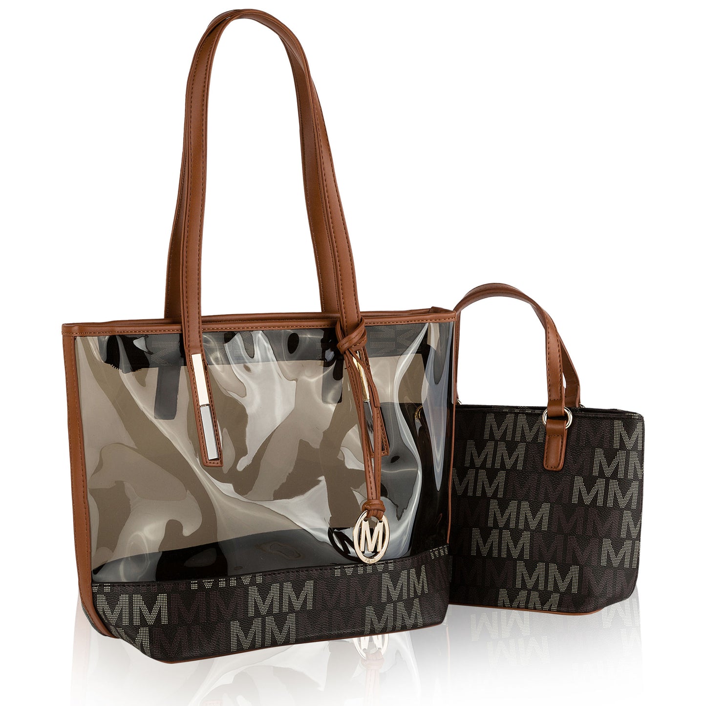 MKF Collection Tayla 2 PC Tote & Mini Handbg Vehan Leather Women by Mia K