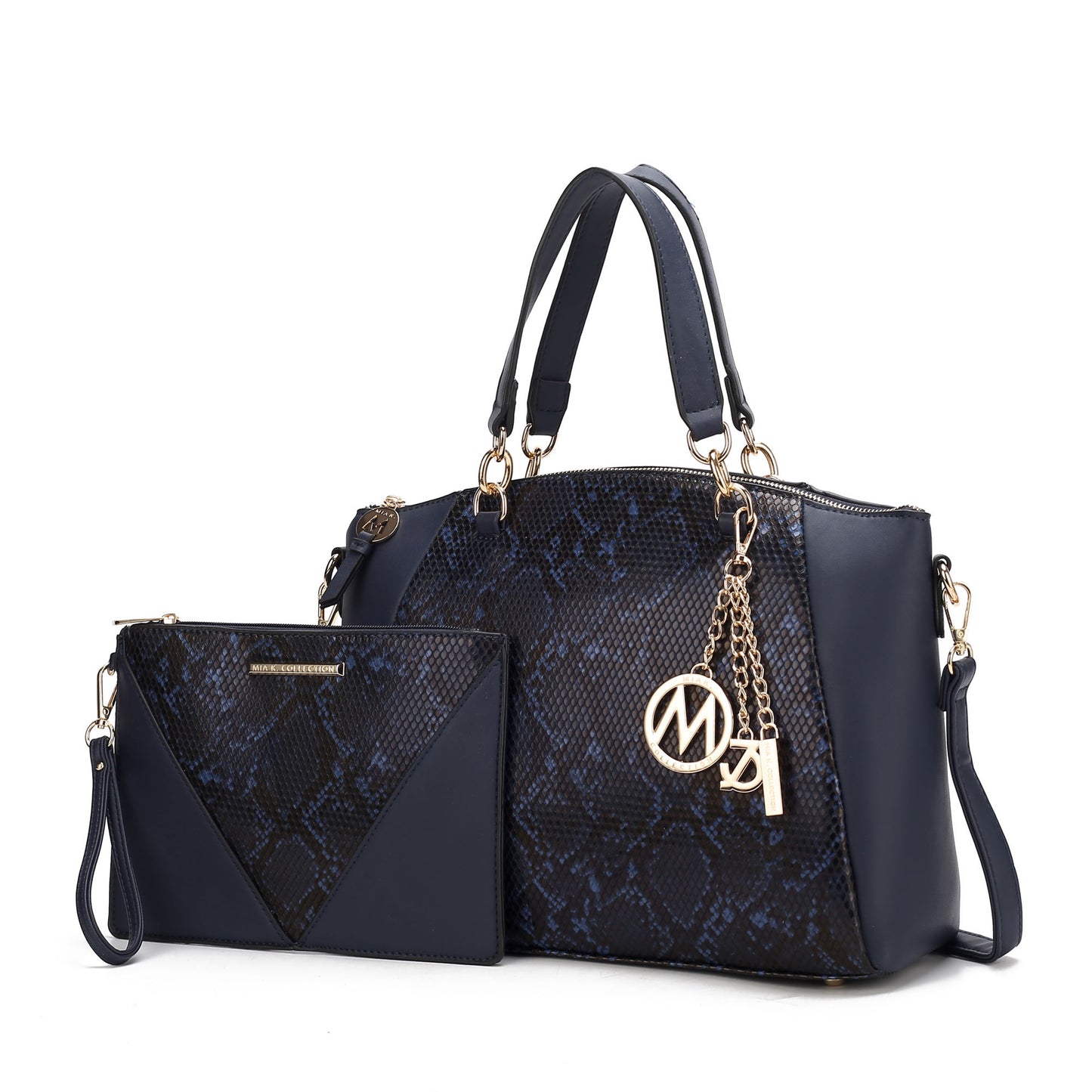 MKF Collection Addison Snake Embossed Women Tote Bag with matching Wristlet by Mia k