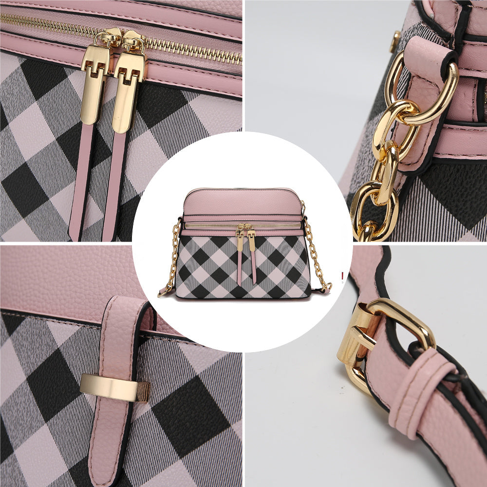 MKF Collection Suki Checkered Crossbody