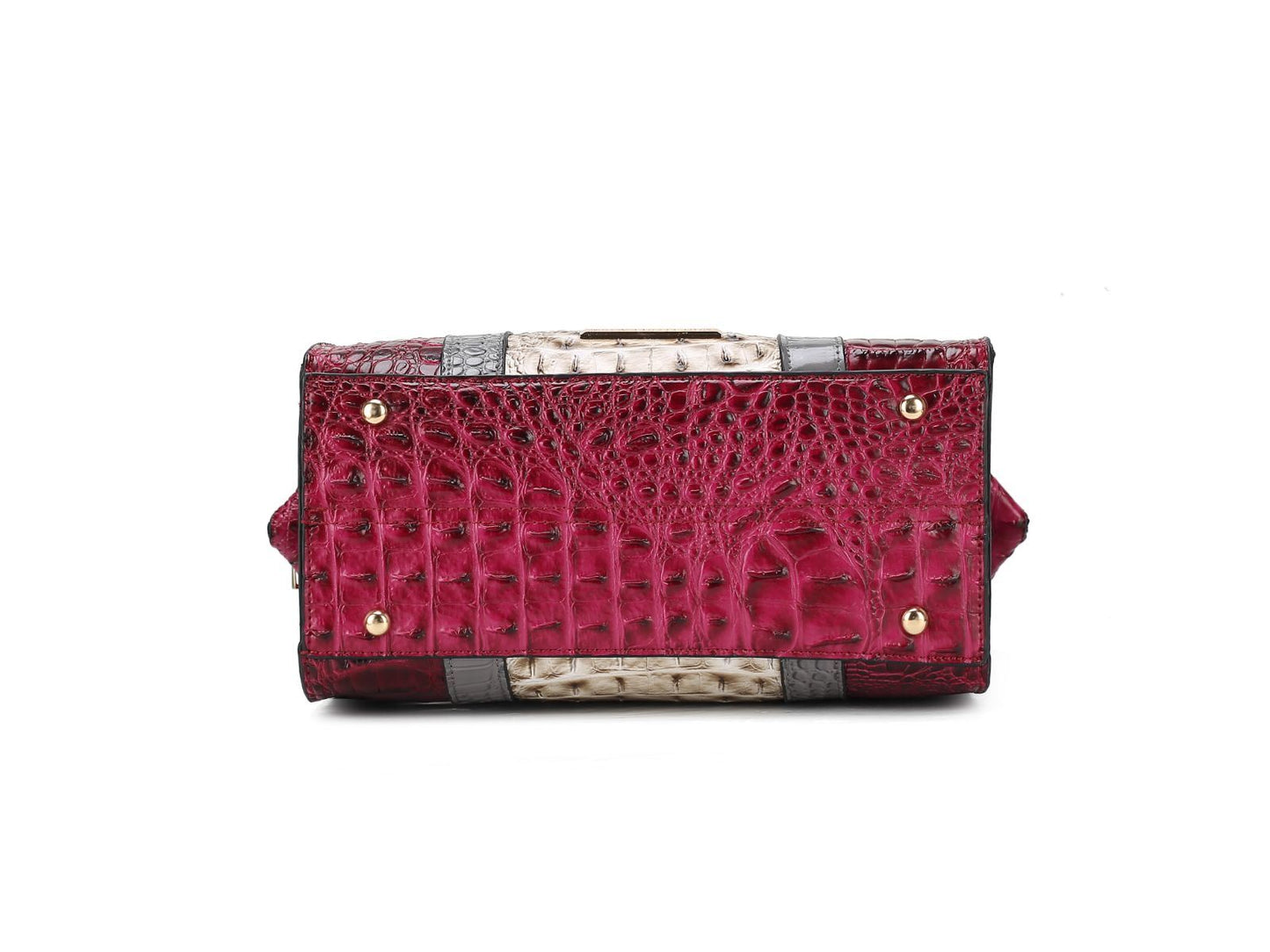 MKF Collection Ember Faux Crocodile-Embossed Vegan Leather Women's Satchel by Mia k