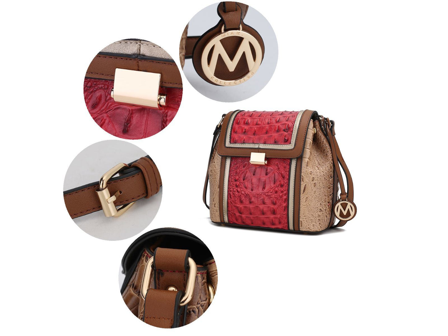 MKF Collection Jamilah Crossbody Vegan Leather Women by Mia k